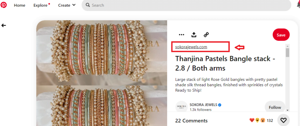 pin of Sokorajewels showcasing their bangle jewelry)